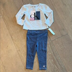 Calvin Klein Gray and Blue Kids Set